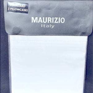 Maurizio Italy Standard Pillowcases White -NEW-S/2